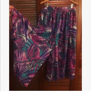 Vintage wide leg cotton pants